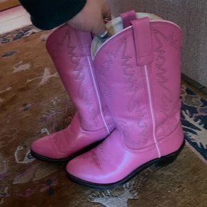 Pink cowboy boots